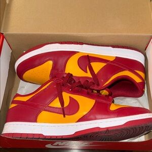 Men Nike Dunk Crimson and Gold